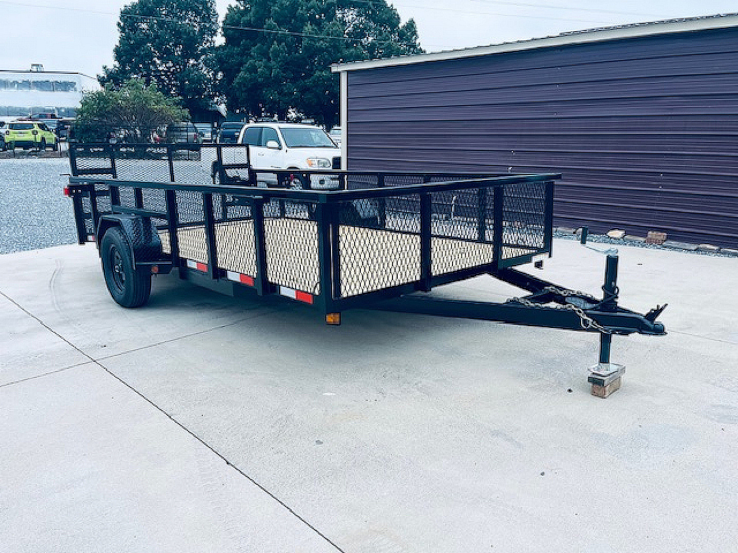 New 2025 Nolan 7X14 Utility Trailer w/2ft Mesh Sides 3K