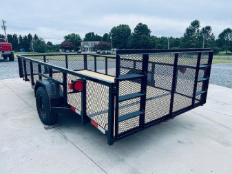 New 2025 Nolan 7X14 Utility Trailer w/2ft Mesh Sides 3K