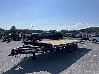 New 2025 Sure-Trac 102"x22' Deckover Power Tilt Equipment Trailer with Hydraulic Jack