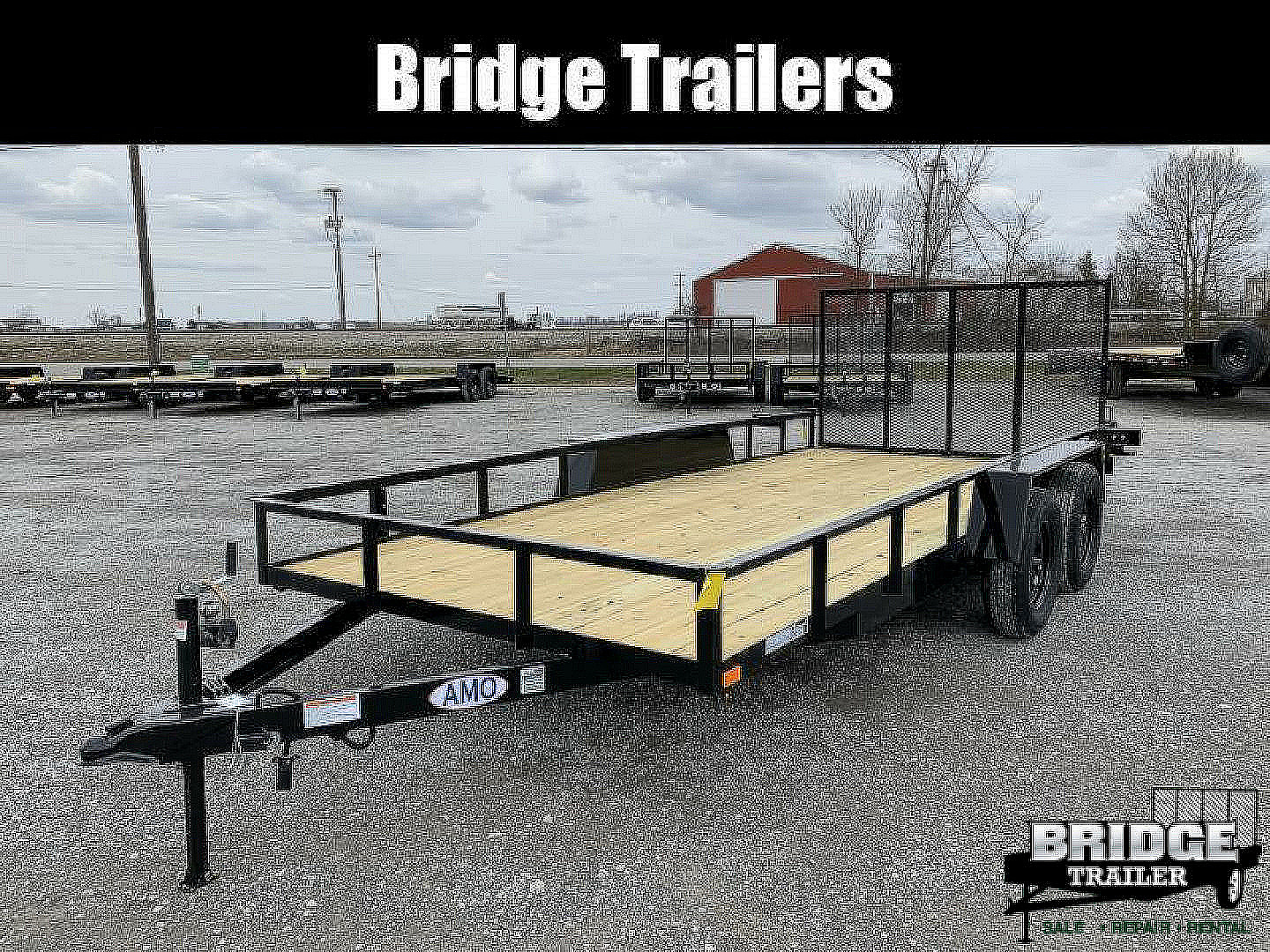 New 2026 AMO AL16TBXW (82" X 16') 7K Landscape Utility Trailer