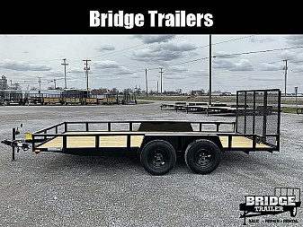 New 2026 AMO AL16TBXW (82" X 16') 7K Landscape Utility Trailer