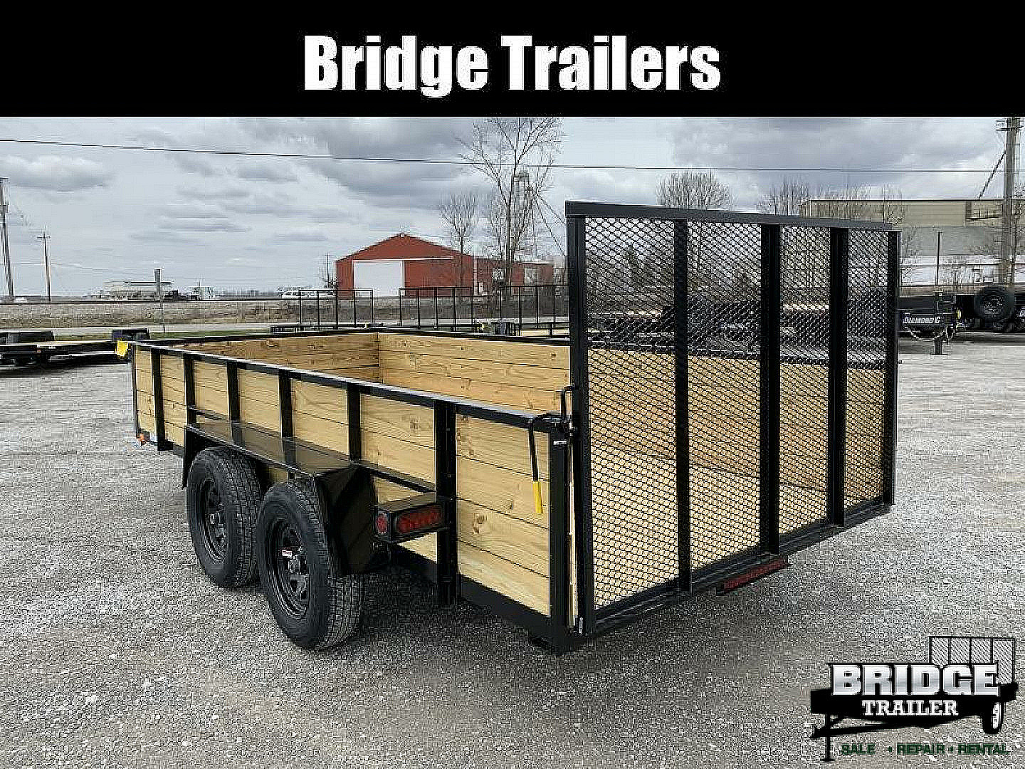 New 2026 AMO A9614TBWG (76" X 14')7K Tandem Highside Utility Trailer