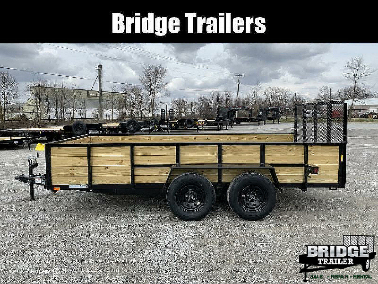 New 2026 AMO A9614TBWG (76" X 14')7K Tandem Highside Utility Trailer