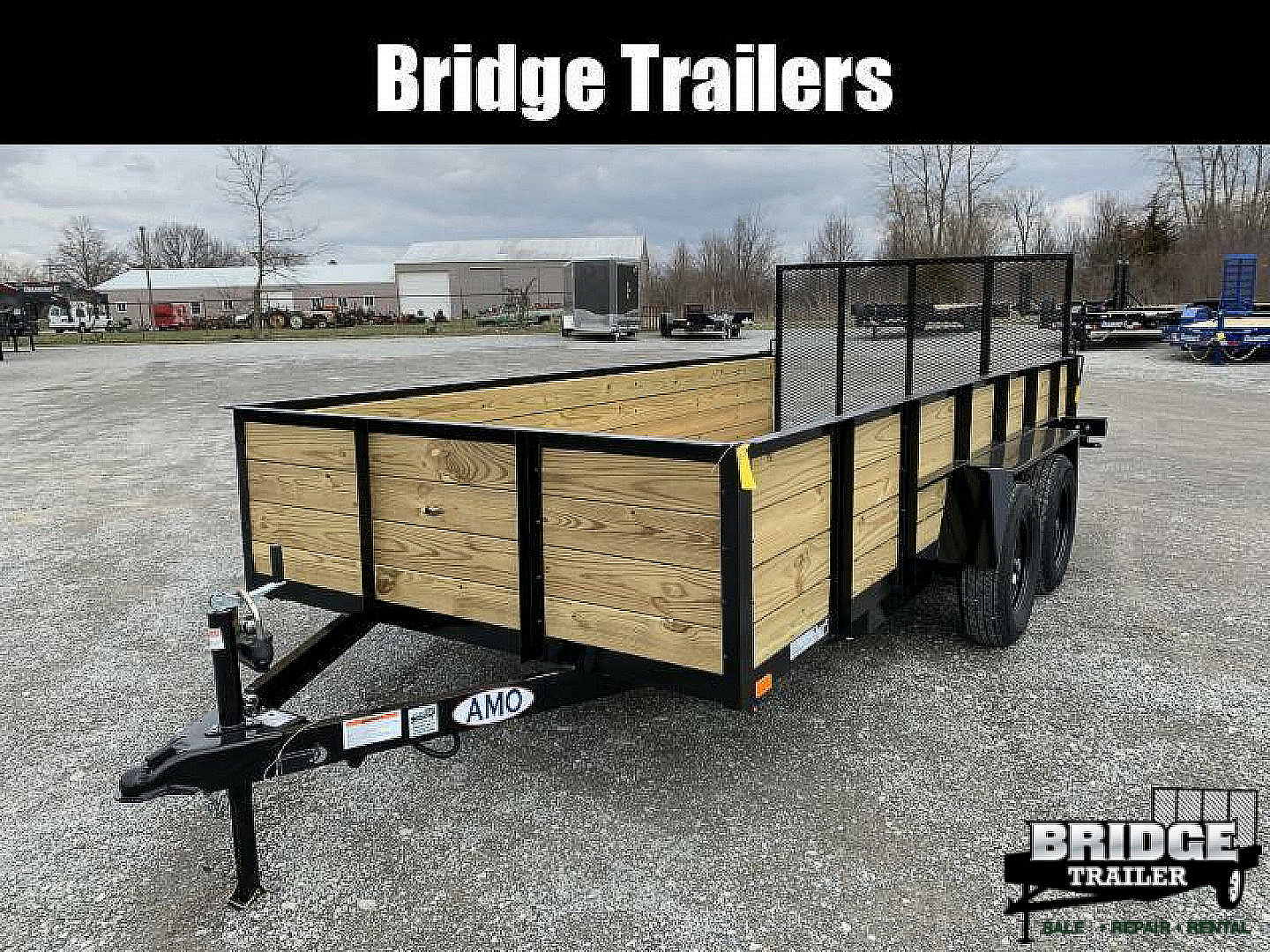 New 2026 AMO A9614TBWG (76" X 14')7K Tandem Highside Utility Trailer