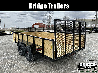 New 2026 AMO A9614TBWG (76" X 14')7K Tandem Highside Utility Trailer