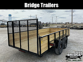 New 2026 AMO A9614TBWG (76" X 14')7K Tandem Highside Utility Trailer