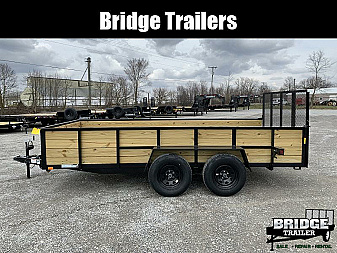 New 2026 AMO A9614TBWG (76" X 14')7K Tandem Highside Utility Trailer