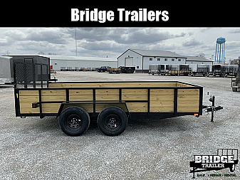 New 2026 AMO A9614TBWG (76" X 14')7K Tandem Highside Utility Trailer