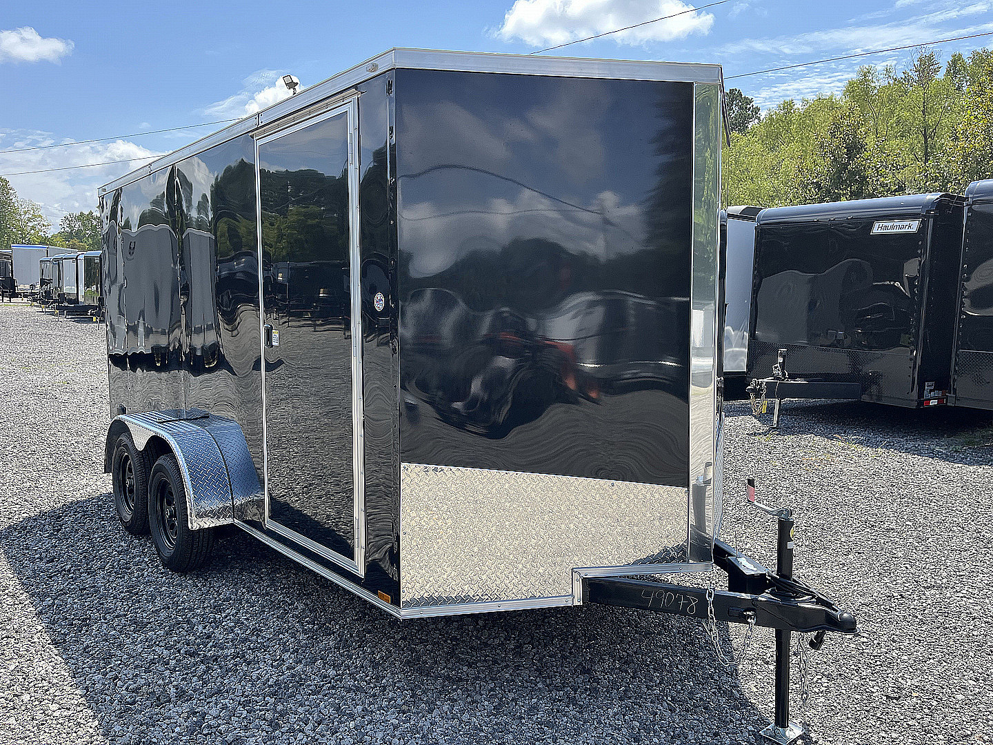 New 2026 Spartan 7X14 Enclosed Trailer, Black Exterior, Tandem Axle, StableDeck, 7K GVWR