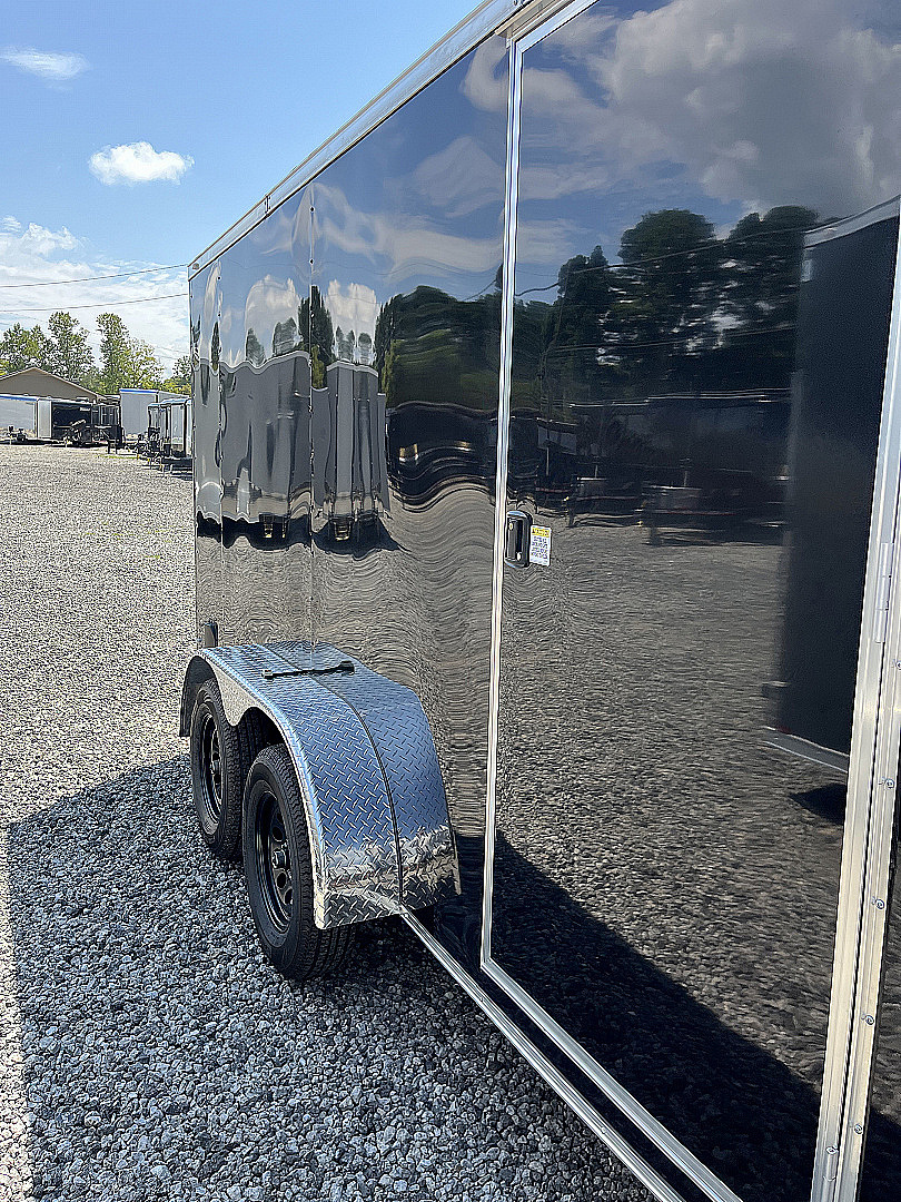 New 2026 Spartan 7X14 Enclosed Trailer, Black Exterior, Tandem Axle, StableDeck, 7K GVWR