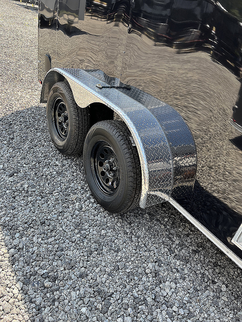 New 2026 Spartan 7X14 Enclosed Trailer, Black Exterior, Tandem Axle, StableDeck, 7K GVWR