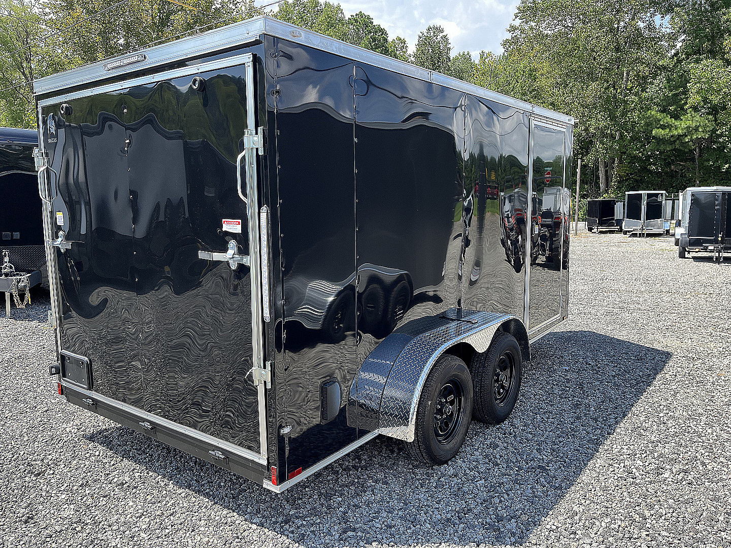 New 2026 Spartan 7X14 Enclosed Trailer, Black Exterior, Tandem Axle, StableDeck, 7K GVWR