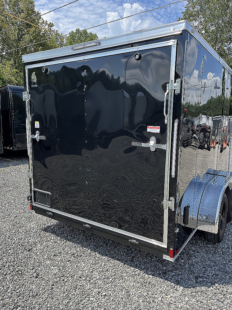 New 2026 Spartan 7X14 Enclosed Trailer, Black Exterior, Tandem Axle, StableDeck, 7K GVWR