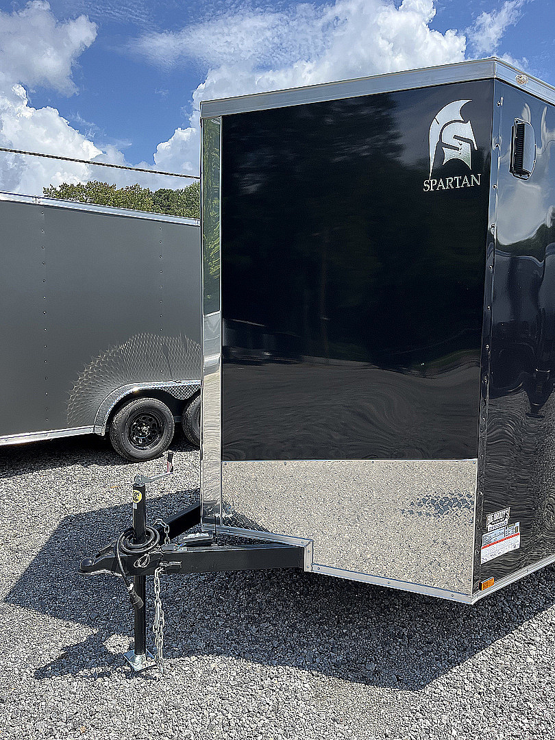New 2026 Spartan 7X14 Enclosed Trailer, Black Exterior, Tandem Axle, StableDeck, 7K GVWR