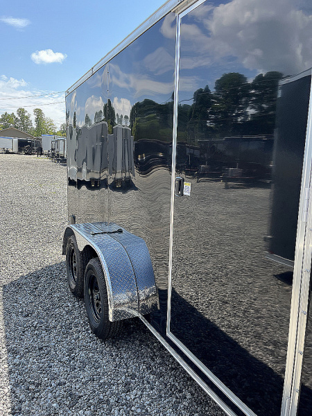 New 2026 Spartan 7X14 Enclosed Trailer, Black Exterior, Tandem Axle, StableDeck, 7K GVWR