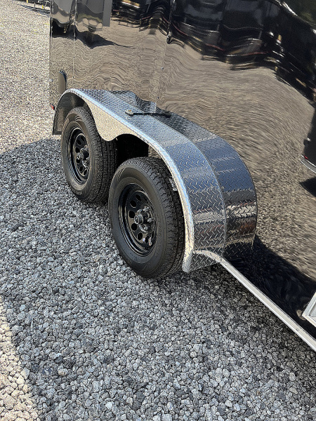 New 2026 Spartan 7X14 Enclosed Trailer, Black Exterior, Tandem Axle, StableDeck, 7K GVWR