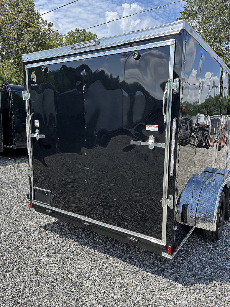 New 2026 Spartan 7X14 Enclosed Trailer, Black Exterior, Tandem Axle, StableDeck, 7K GVWR