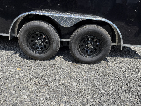 New 2026 Spartan 7X14 Enclosed Trailer, Black Exterior, Tandem Axle, StableDeck, 7K GVWR