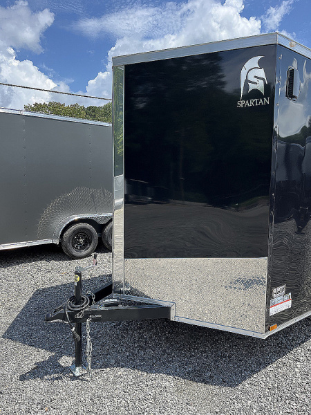 New 2026 Spartan 7X14 Enclosed Trailer, Black Exterior, Tandem Axle, StableDeck, 7K GVWR