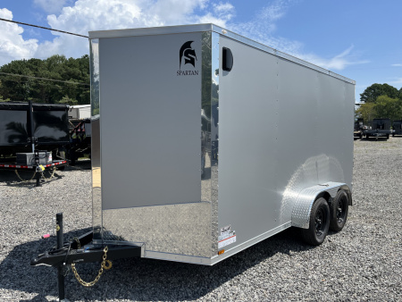 New 2026 Spartan 7X16 Enclosed Trailer, Preferred Package, Polycor, Tube Cross Members, 7' Interior