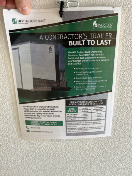 New 2026 Spartan 7X16 Enclosed Trailer, Preferred Package, Polycor, Tube Cross Members, 7' Interior