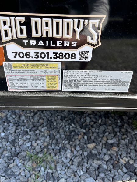 New 2026 Big Daddys Edition 5X8 With Side Door, Polycor, Ceiling Liner, Single Axle, Blackout Package