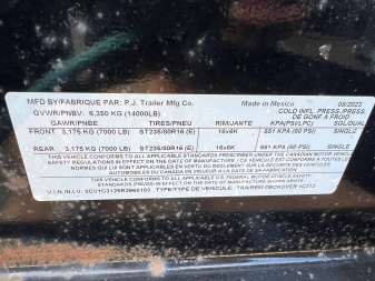 Used 2024 PJ Trailers 24' F8 Deckover Equipment Trailer