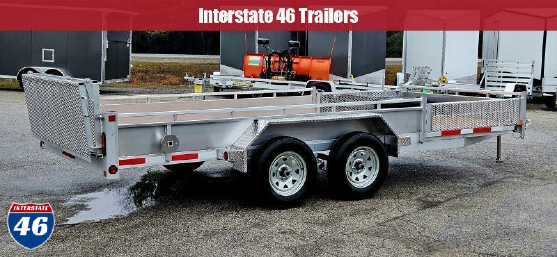 New 80 X 16 TRIUMPH ALUMINUM UTILITY TRAILER W/SIDE RAMPS TANDEM AXLE
