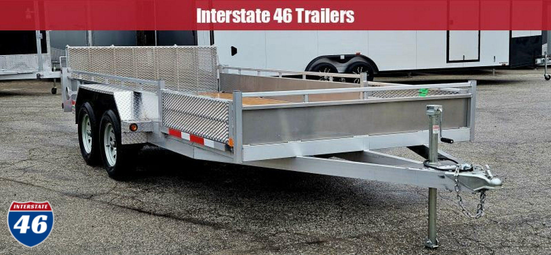 New 80 X 16 TRIUMPH ALUMINUM UTILITY TRAILER W/SIDE RAMPS TANDEM AXLE