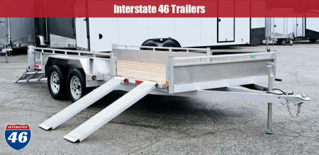 New 80 X 16 TRIUMPH ALUMINUM UTILITY TRAILER W/SIDE RAMPS TANDEM AXLE