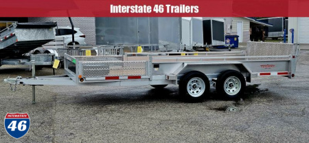 New 80 X 16 TRIUMPH ALUMINUM UTILITY TRAILER W/SIDE RAMPS TANDEM AXLE
