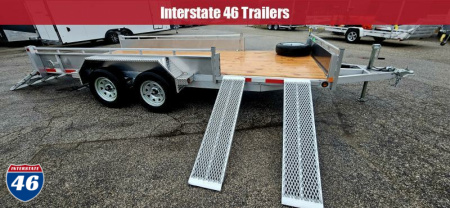 New 80 X 16 TRIUMPH ALUMINUM UTILITY TRAILER W/SIDE RAMPS TANDEM AXLE