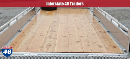 New 80 X 16 TRIUMPH ALUMINUM UTILITY TRAILER W/SIDE RAMPS TANDEM AXLE
