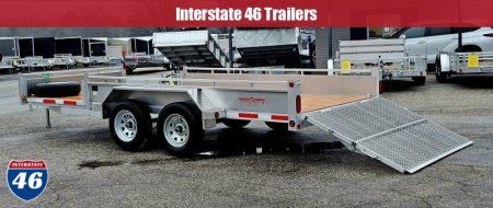 New 80 X 16 TRIUMPH ALUMINUM UTILITY TRAILER W/SIDE RAMPS TANDEM AXLE