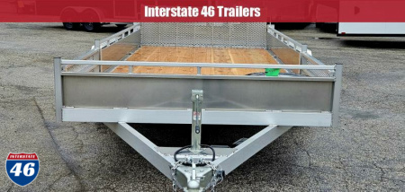 New 80 X 16 TRIUMPH ALUMINUM UTILITY TRAILER W/SIDE RAMPS TANDEM AXLE