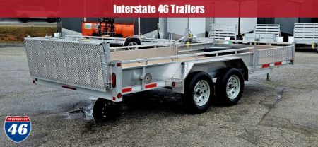 New 80 X 16 TRIUMPH ALUMINUM UTILITY TRAILER W/SIDE RAMPS TANDEM AXLE
