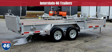 New 80 X 16 TRIUMPH ALUMINUM UTILITY TRAILER W/SIDE RAMPS TANDEM AXLE