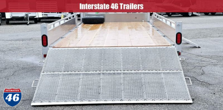 New 80 X 16 TRIUMPH ALUMINUM UTILITY TRAILER W/SIDE RAMPS TANDEM AXLE