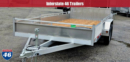 New 80 X 16 TRIUMPH ALUMINUM UTILITY TRAILER W/SIDE RAMPS TANDEM AXLE