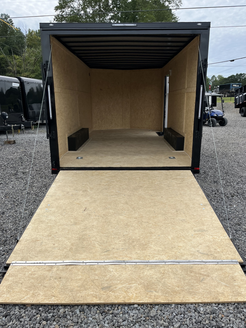 New 2026 Spartan Cargo 8.5x16 Enclosed Trailer, Black PolyCor, 7' Interior, 54" Triple Tube Tongue, 1-Piece Aluminum Roof, STABLEDECK