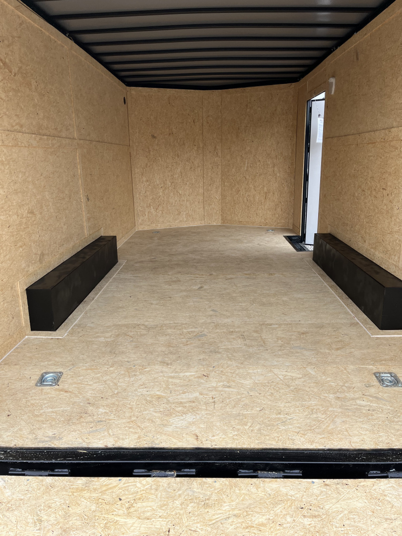 New 2026 Spartan Cargo 8.5x16 Enclosed Trailer, Black PolyCor, 7' Interior, 54" Triple Tube Tongue, 1-Piece Aluminum Roof, STABLEDECK