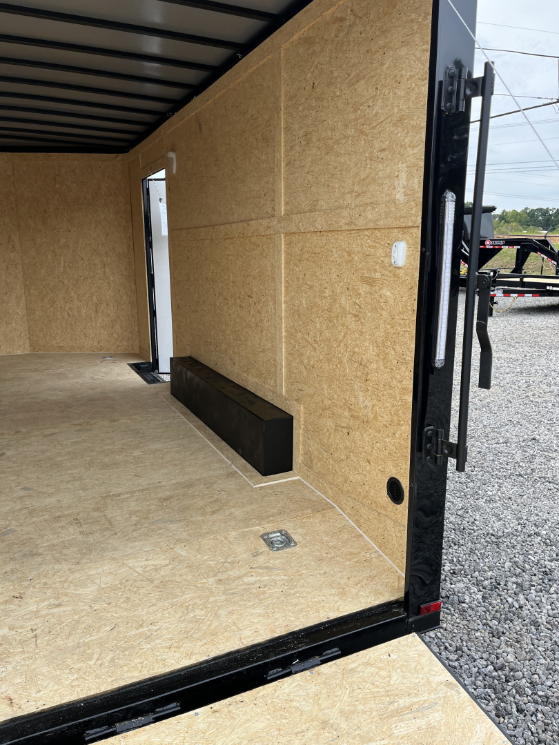 New 2026 Spartan Cargo 8.5x16 Enclosed Trailer, Black PolyCor, 7' Interior, 54" Triple Tube Tongue, 1-Piece Aluminum Roof, STABLEDECK