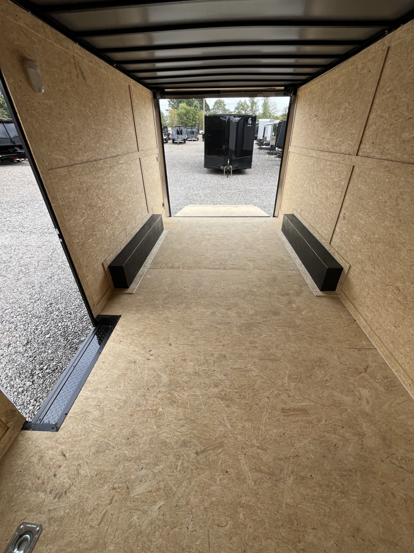 New 2026 Spartan Cargo 8.5x16 Enclosed Trailer, Black PolyCor, 7' Interior, 54" Triple Tube Tongue, 1-Piece Aluminum Roof, STABLEDECK