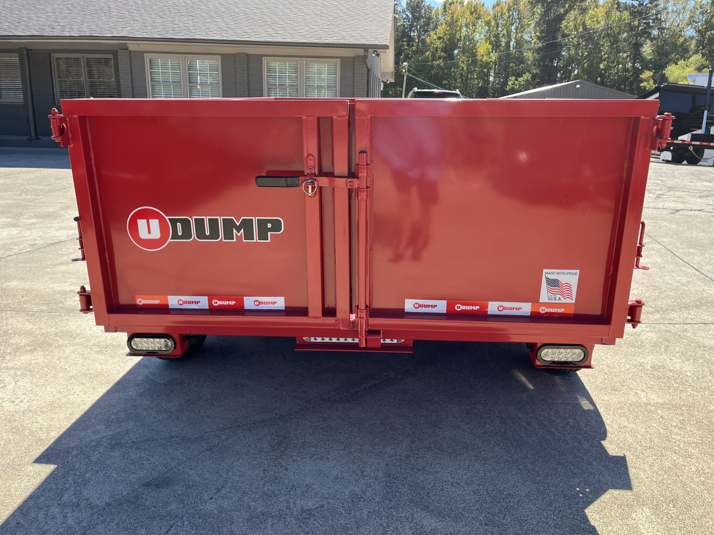 New 2025 U-Dump 6x10x31'', Pro-Lite Low-Profile Dump Trailer, 8K GVWR, Tarp & Roller, Upgraded Aluminum Mag Wheels, Swift Red