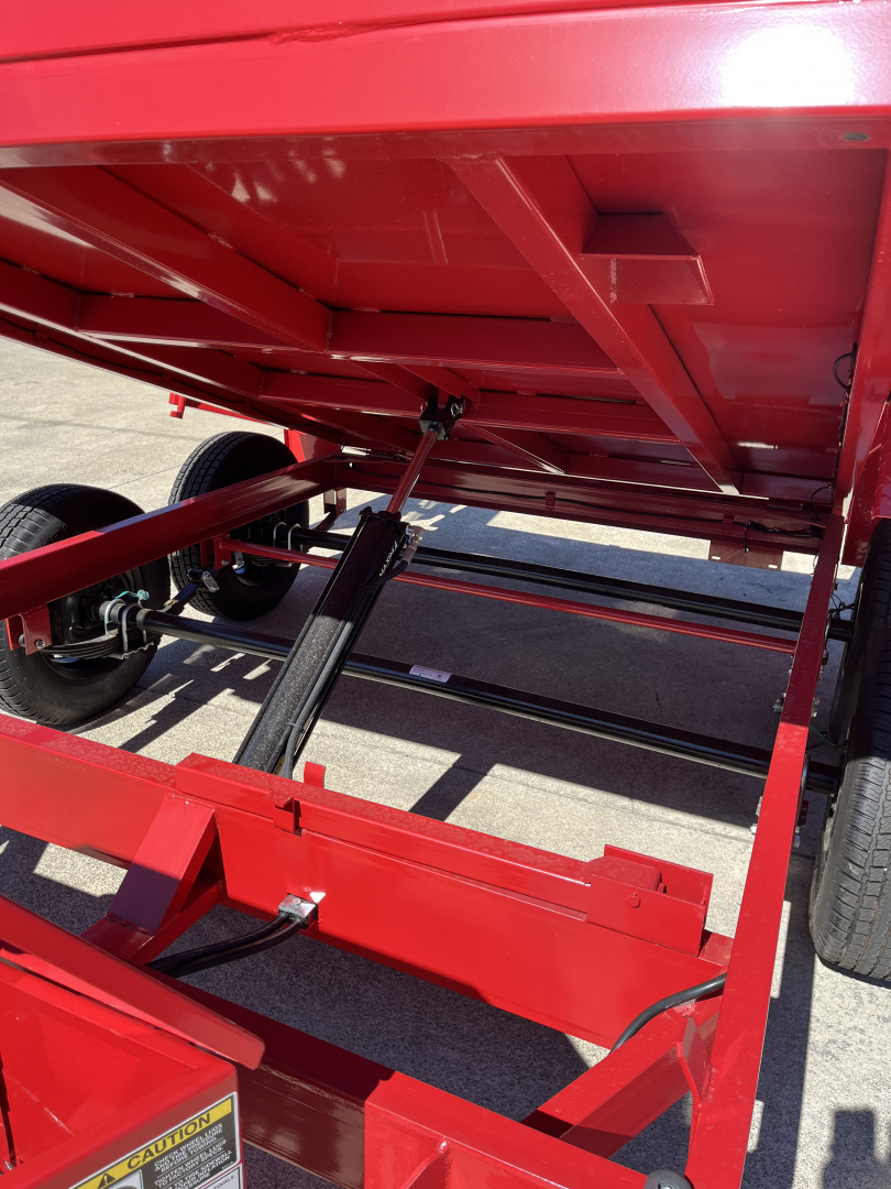 New 2025 U-Dump 6x10x31'', Pro-Lite Low-Profile Dump Trailer, 8K GVWR, Tarp & Roller, Upgraded Aluminum Mag Wheels, Swift Red