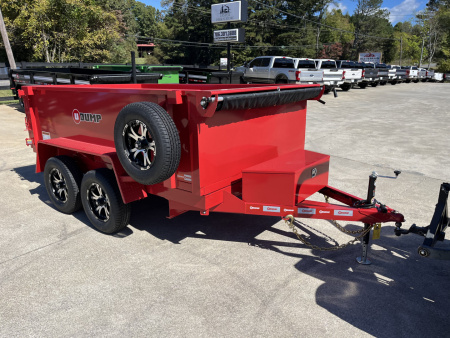New 2025 U-Dump 6x10x31'', Pro-Lite Low-Profile Dump Trailer, 8K GVWR, Tarp & Roller, Upgraded Aluminum Mag Wheels, Swift Red