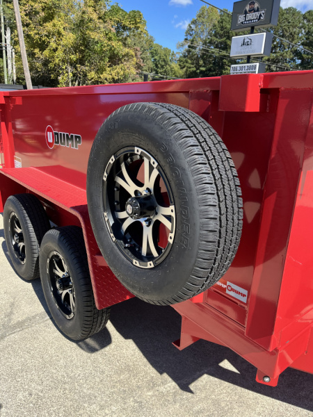 New 2025 U-Dump 6x10x31'', Pro-Lite Low-Profile Dump Trailer, 8K GVWR, Tarp & Roller, Upgraded Aluminum Mag Wheels, Swift Red