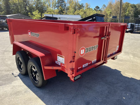 New 2025 U-Dump 6x10x31'', Pro-Lite Low-Profile Dump Trailer, 8K GVWR, Tarp & Roller, Upgraded Aluminum Mag Wheels, Swift Red