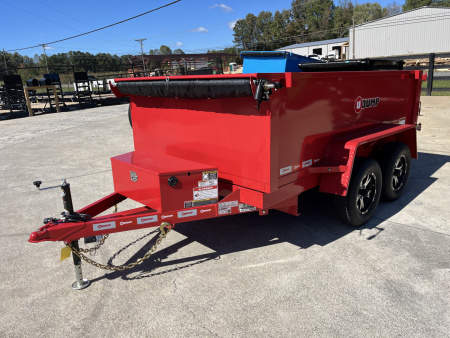 New 2025 U-Dump 6x10x31'', Pro-Lite Low-Profile Dump Trailer, 8K GVWR, Tarp & Roller, Upgraded Aluminum Mag Wheels, Swift Red