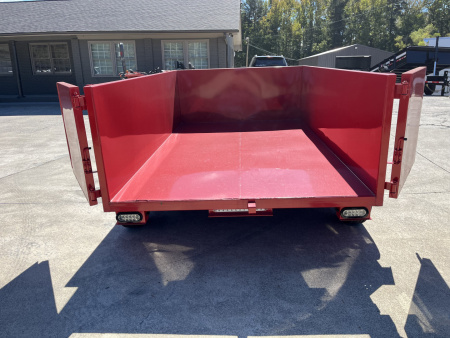 New 2025 U-Dump 6x10x31'', Pro-Lite Low-Profile Dump Trailer, 8K GVWR, Tarp & Roller, Upgraded Aluminum Mag Wheels, Swift Red
